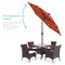 Best Choice Products 7.5ft Outdoor Solar Patio Umbrella for Deck, Pool w/ Tilt, Crank, LED Lights